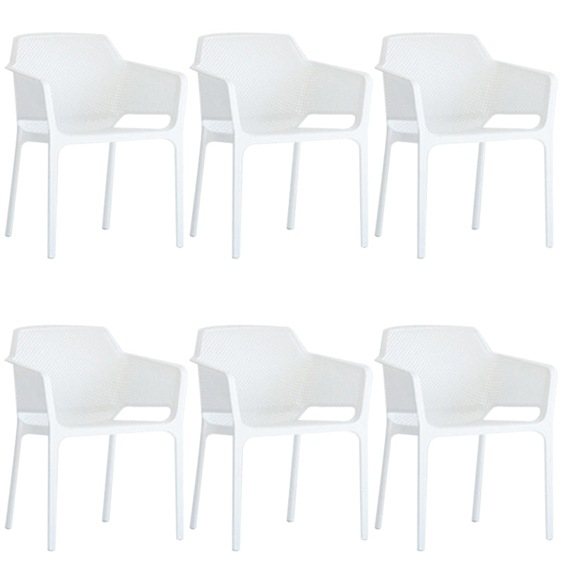 Plastic stapel eetgelegenheid fauteuil glam