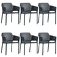 Plastic stapel eetgelegenheid fauteuil glam