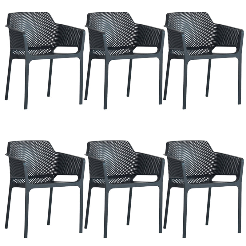 Plastic stapel eetgelegenheid fauteuil glam