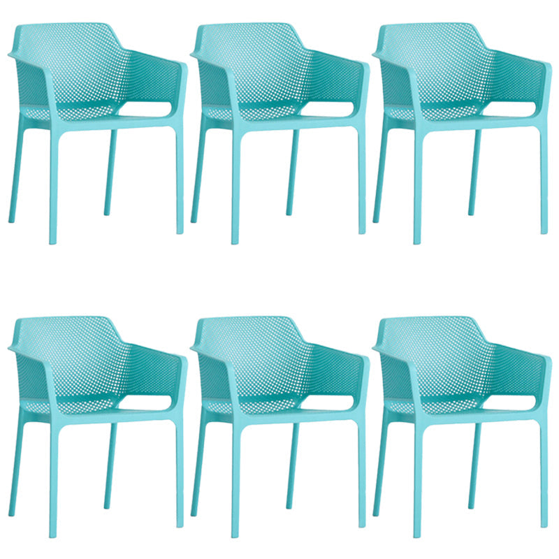 Plastic stapel eetgelegenheid fauteuil glam