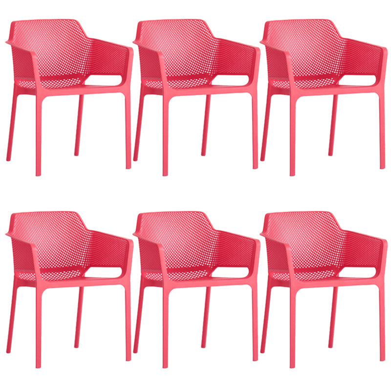 Plastic stapel eetgelegenheid fauteuil glam