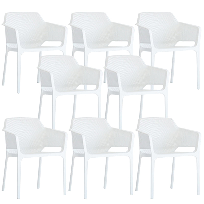 Plastic stapel eetgelegenheid fauteuil glam