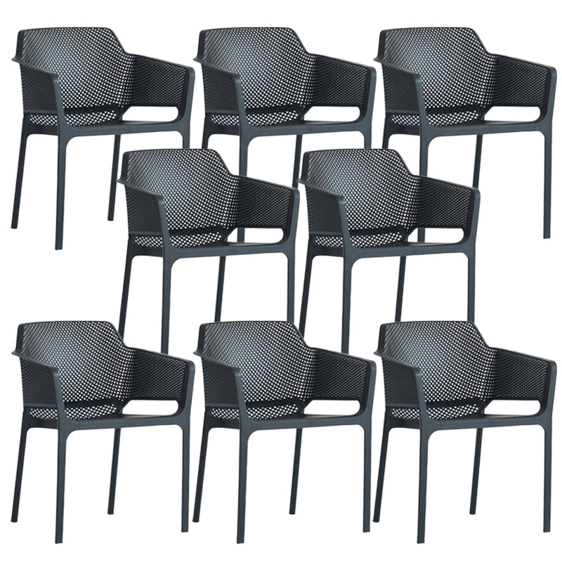 Plastic stapel eetgelegenheid fauteuil glam