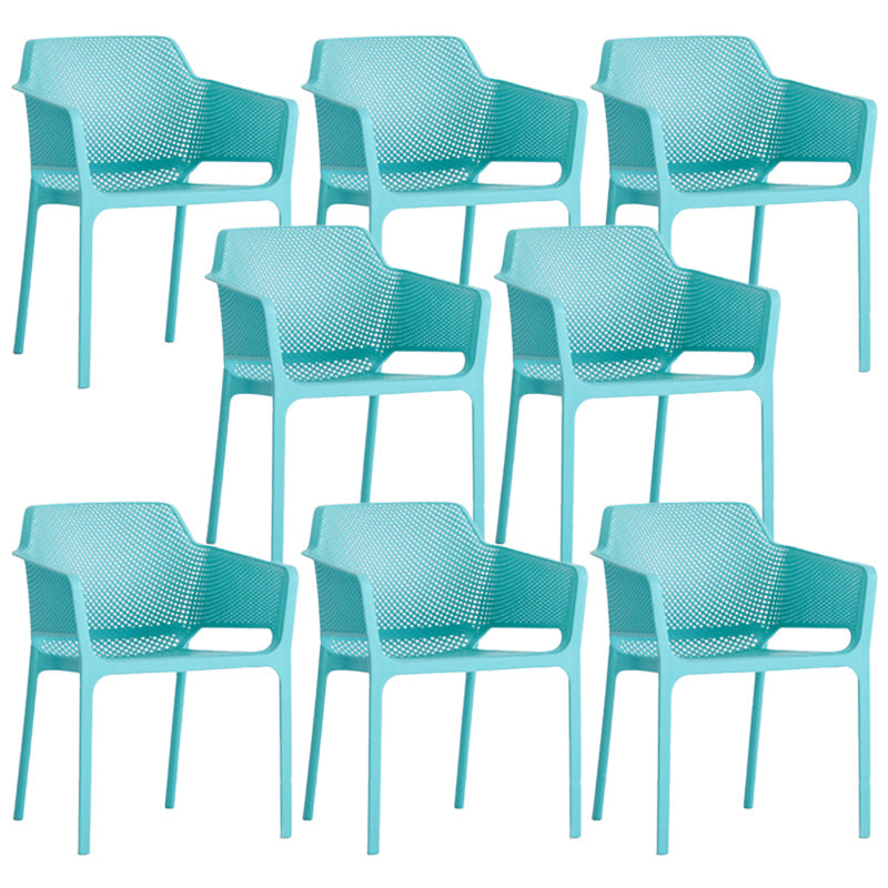 Plastic stapel eetgelegenheid fauteuil glam