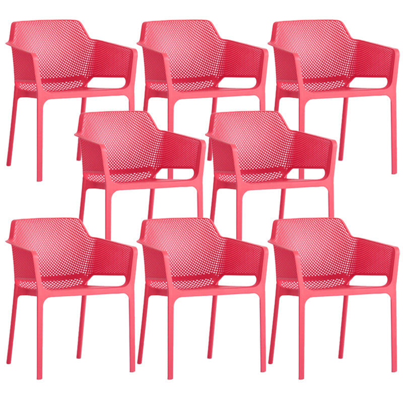 Plastic stapel eetgelegenheid fauteuil glam