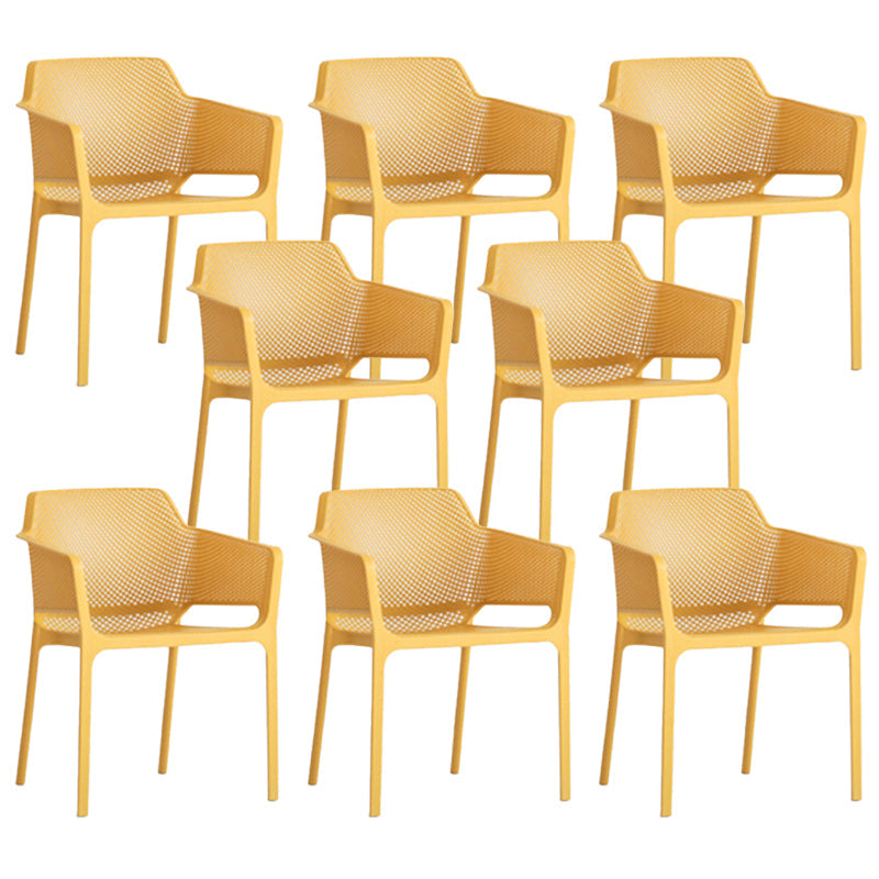 Plastic stapel eetgelegenheid fauteuil glam