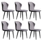 Industrial Upholstered Faux Leather Chair Wingback Side Chair with Metal Legs Grey 6 Piece Set Clearhalo 'Dining Chairs' 'Dining Tables & Seating' 'dining_chair' 'furn' 'furn_dining_chair' 'Furniture' 'Kitchen & Dining Furniture' 6278490