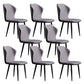 Industrial Upholstered Faux Leather Chair Wingback Side Chair with Metal Legs Grey 8 Piece Set Clearhalo 'Dining Chairs' 'Dining Tables & Seating' 'dining_chair' 'furn' 'furn_dining_chair' 'Furniture' 'Kitchen & Dining Furniture' 6278491