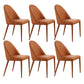 Faux Leather Dining Chair Parsons Upholstered Chair for Dining Room Orange 6 Piece Set Clearhalo 'Dining Chairs' 'Dining Tables & Seating' 'dining_chair' 'furn' 'furn_dining_chair' 'Furniture' 'Kitchen & Dining Furniture' 6278520