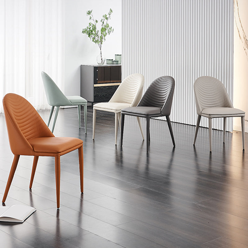 Faux Leather Dining Chair Parsons Upholstered Chair for Dining Room Clearhalo 'Dining Chairs' 'Dining Tables & Seating' 'dining_chair' 'furn' 'furn_dining_chair' 'Furniture' 'Kitchen & Dining Furniture' 6278521