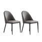 Faux Leather Dining Chair Parsons Upholstered Chair for Dining Room Dark Gray 2 Piece Set Clearhalo 'Dining Chairs' 'Dining Tables & Seating' 'dining_chair' 'furn' 'furn_dining_chair' 'Furniture' 'Kitchen & Dining Furniture' 6278527