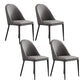 Faux Leather Dining Chair Parsons Upholstered Chair for Dining Room Dark Gray 4 Piece Set Clearhalo 'Dining Chairs' 'Dining Tables & Seating' 'dining_chair' 'furn' 'furn_dining_chair' 'Furniture' 'Kitchen & Dining Furniture' 6278529