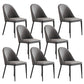Faux Leather Dining Chair Parsons Upholstered Chair for Dining Room Dark Gray 8 Piece Set Clearhalo 'Dining Chairs' 'Dining Tables & Seating' 'dining_chair' 'furn' 'furn_dining_chair' 'Furniture' 'Kitchen & Dining Furniture' 6278532