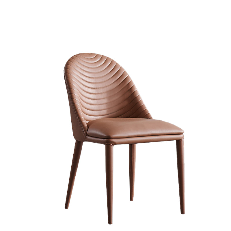 Faux Leather Dining Chair Parsons Upholstered Chair for Dining Room Coffee 1 Piece Clearhalo 'Dining Chairs' 'Dining Tables & Seating' 'dining_chair' 'furn' 'furn_dining_chair' 'Furniture' 'Kitchen & Dining Furniture' 6278533