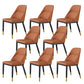 Glam Upholstered Dining Chairs Faux Leather Kitchen Dining Chair in Orange 8 Piece Set Clearhalo 'Dining Chairs' 'Dining Tables & Seating' 'dining_chair' 'furn' 'furn_dining_chair' 'Furniture' 'Kitchen & Dining Furniture' 6278550