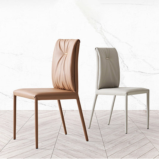 Sedia da pranzo imbottita in pelle finta glam