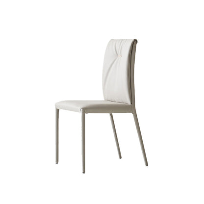 Silla de cena sin brazo de cuero con faux de faux