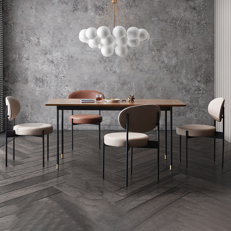 Contemporary Kitchen Dining Chair Open Back Dining Side Chair