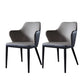 Contemporary Kitchen Dining Chairs Faux Leather Side Chairs in Grey