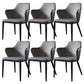 Contemporary Kitchen Dining Chairs Faux Leather Side Chairs in Grey