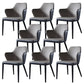 Contemporary Kitchen Dining Chairs Faux Leather Side Chairs in Grey