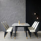 Glam Kitchen Dining Chairs Faux Leather Side Chairs with Wood Legs