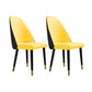 Glam Kitchen Dining Chairs Faux Leather Side Chairs with Wood Legs