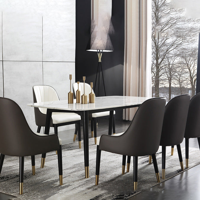 Glam Kitchen Dining Chairs Faux Leather Side Chairs for Kitchen Clearhalo 'Dining Chairs' 'Dining Tables & Seating' 'dining_chair' 'furn' 'furn_dining_chair' 'Furniture' 'Kitchen & Dining Furniture' 6278633