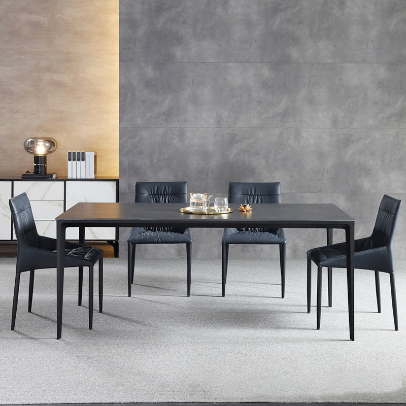 Sedie da pranzo in cucina contemporanea sedie laterali in finto in pelle in blu