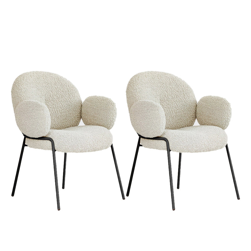 Eigentijdse keuken eetstoelen gestoffeerde zijstoelen met metalen basis