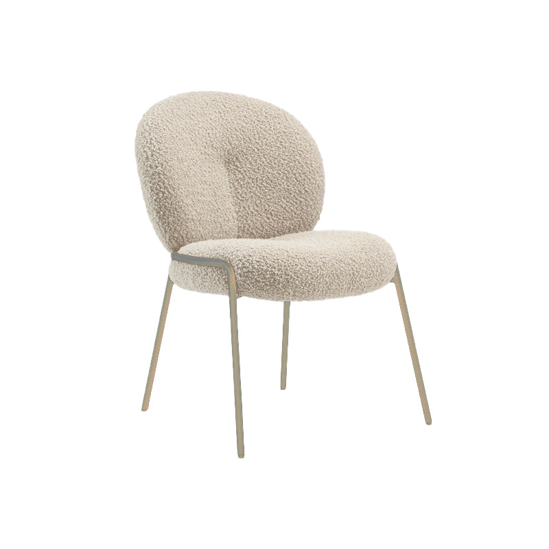 Eigentijdse keuken eetstoelen gestoffeerde zijstoelen met metalen basis