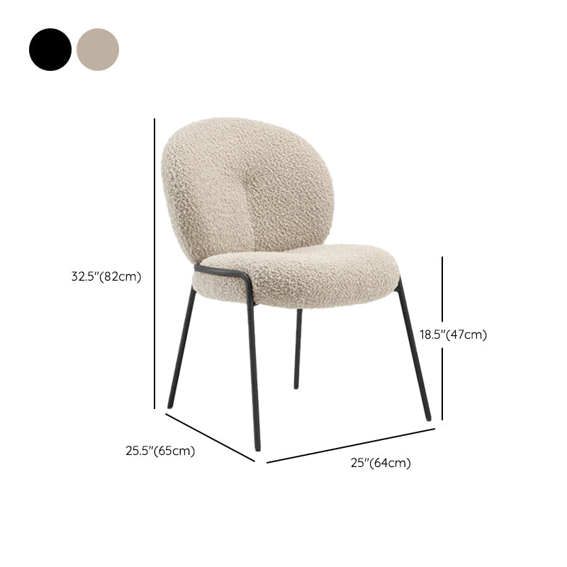 Eigentijdse keuken eetstoelen gestoffeerde zijstoelen met metalen basis