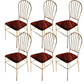 Kitchen Dining Chairs Upholstered Dining Chairs with Metal Legs Red 6 Piece Set Clearhalo 'Dining Chairs' 'Dining Tables & Seating' 'dining_chair' 'furn' 'furn_dining_chair' 'Furniture' 'Kitchen & Dining Furniture' 6278701