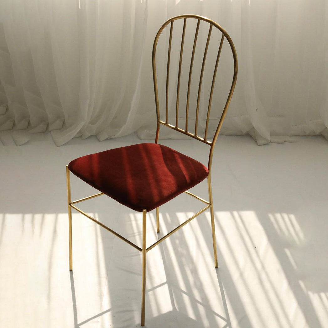 Kitchen Dining Chairs Upholstered Dining Chairs with Metal Legs Red 1 Piece Clearhalo 'Dining Chairs' 'Dining Tables & Seating' 'dining_chair' 'furn' 'furn_dining_chair' 'Furniture' 'Kitchen & Dining Furniture' 6278703