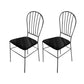 Kitchen Dining Chairs Upholstered Dining Chairs with Metal Legs Black 2 Piece Set Clearhalo 'Dining Chairs' 'Dining Tables & Seating' 'dining_chair' 'furn' 'furn_dining_chair' 'Furniture' 'Kitchen & Dining Furniture' 6278706