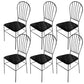 Kitchen Dining Chairs Upholstered Dining Chairs with Metal Legs Black 6 Piece Set Clearhalo 'Dining Chairs' 'Dining Tables & Seating' 'dining_chair' 'furn' 'furn_dining_chair' 'Furniture' 'Kitchen & Dining Furniture' 6278709