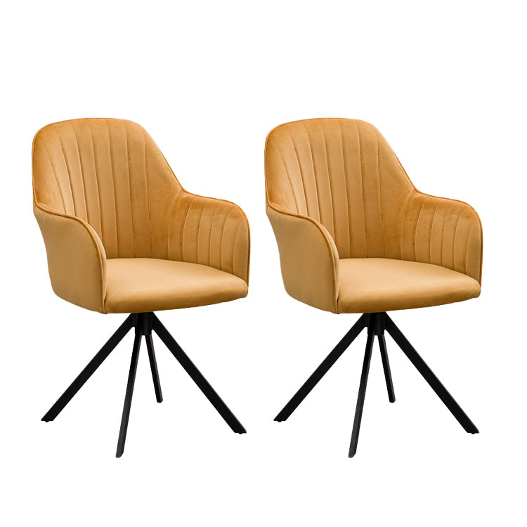Sedia da sala da pranzo cucina glam sedie laterali in fico in giallo