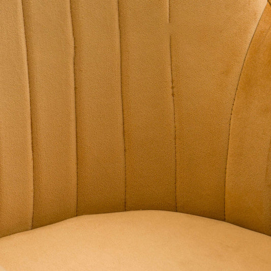 Silla de comedor de cenador de cocina glamorosa sillas laterales de cuero falso en amarillo