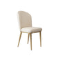 Kitchen Dining Chairs Faux Leather Side Chairs with Gold Metal Legs Beige 1 Piece Clearhalo 'Dining Chairs' 'Dining Tables & Seating' 'dining_chair' 'furn' 'furn_dining_chair' 'Furniture' 'Kitchen & Dining Furniture' 6278734