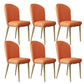 Kitchen Dining Chairs Faux Leather Side Chairs with Gold Metal Legs Orange 6 Piece Set Clearhalo 'Dining Chairs' 'Dining Tables & Seating' 'dining_chair' 'furn' 'furn_dining_chair' 'Furniture' 'Kitchen & Dining Furniture' 6278741