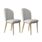 Kitchen Dining Chairs Faux Leather Side Chairs with Gold Metal Legs Light Grey 2 Piece Set Clearhalo 'Dining Chairs' 'Dining Tables & Seating' 'dining_chair' 'furn' 'furn_dining_chair' 'Furniture' 'Kitchen & Dining Furniture' 6278746
