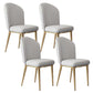 Kitchen Dining Chairs Faux Leather Side Chairs with Gold Metal Legs Light Grey 4 Piece Set Clearhalo 'Dining Chairs' 'Dining Tables & Seating' 'dining_chair' 'furn' 'furn_dining_chair' 'Furniture' 'Kitchen & Dining Furniture' 6278747