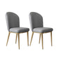 Kitchen Dining Chairs Faux Leather Side Chairs with Gold Metal Legs Dark Gray 2 Piece Set Clearhalo 'Dining Chairs' 'Dining Tables & Seating' 'dining_chair' 'furn' 'furn_dining_chair' 'Furniture' 'Kitchen & Dining Furniture' 6278751