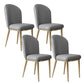 Kitchen Dining Chairs Faux Leather Side Chairs with Gold Metal Legs Dark Gray 4 Piece Set Clearhalo 'Dining Chairs' 'Dining Tables & Seating' 'dining_chair' 'furn' 'furn_dining_chair' 'Furniture' 'Kitchen & Dining Furniture' 6278752