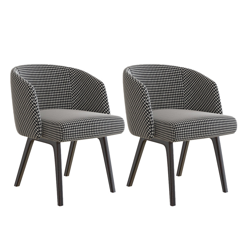 Sedia a braccio da pranzo in cucina contemporanea sedia imbottita con gambe in legno