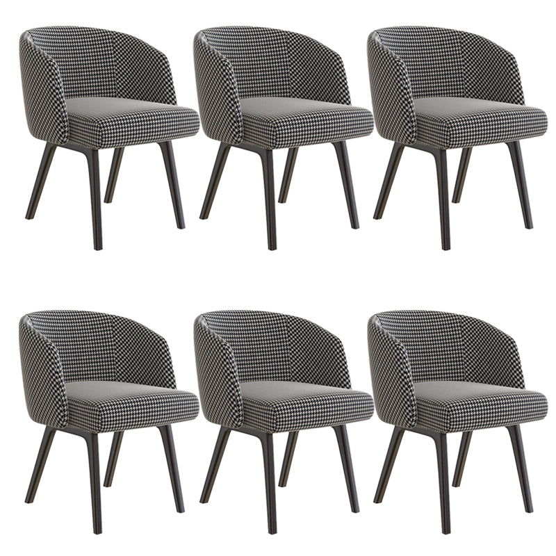 Sedia a braccio da pranzo in cucina contemporanea sedia imbottita con gambe in legno