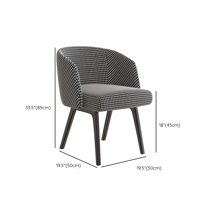 Sedia a braccio da pranzo in cucina contemporanea sedia imbottita con gambe in legno