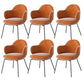 Contemporary Kitchen Dining Arm Chair Upholstered Chair for Kitchen Orange 6 Piece Set Clearhalo 'Dining Chairs' 'Dining Tables & Seating' 'dining_chair' 'furn' 'furn_dining_chair' 'Furniture' 'Kitchen & Dining Furniture' 6278789