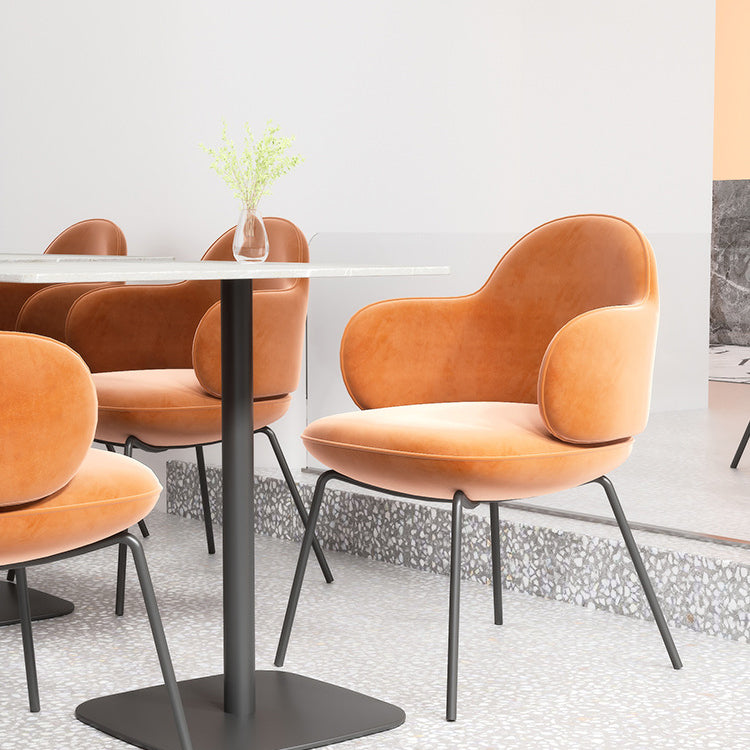 Contemporary Kitchen Dining Arm Chair Upholstered Chair for Kitchen Clearhalo 'Dining Chairs' 'Dining Tables & Seating' 'dining_chair' 'furn' 'furn_dining_chair' 'Furniture' 'Kitchen & Dining Furniture' 6278796