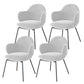 Contemporary Kitchen Dining Arm Chair Upholstered Chair for Kitchen White 4 Piece Set Clearhalo 'Dining Chairs' 'Dining Tables & Seating' 'dining_chair' 'furn' 'furn_dining_chair' 'Furniture' 'Kitchen & Dining Furniture' 6278797